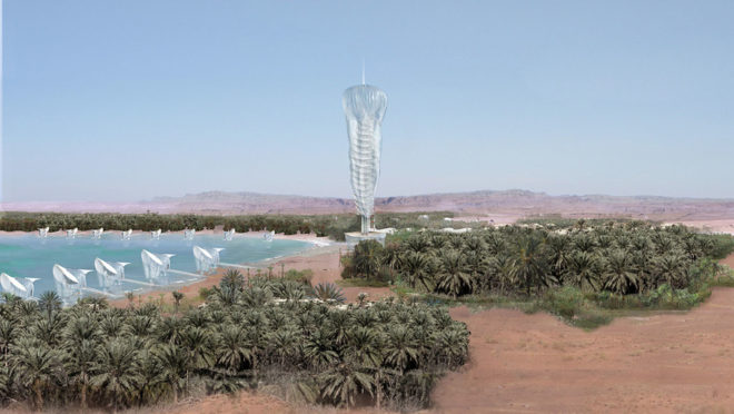 Al Ain Medical Clinic, Philippe Barriere Collective (PB+Co), medical facility, UAE, Abu Dhabi, transforming tower, green tower, green architecture, smart facade, intelligent facade, eco-resort