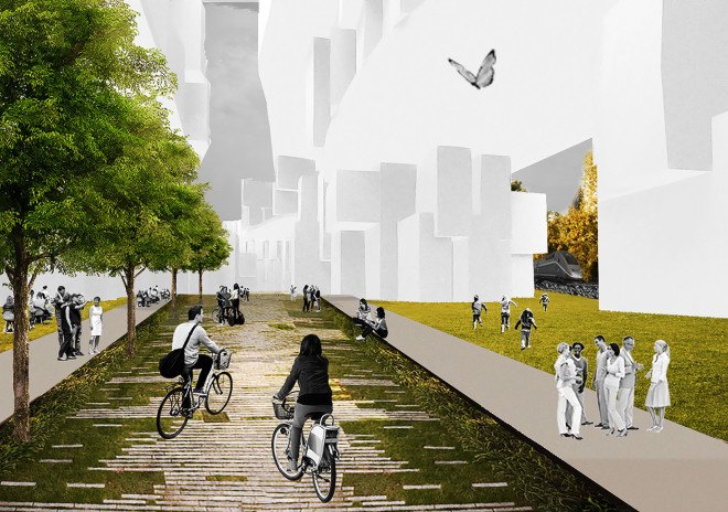 Liberland, algae-powered city, algae-powered micro-nation, RAW-NYC, world's newest micro nation, Liberland design competition, sovereign Liberland nation, green pedestrian-friendly city, inverted archaeology