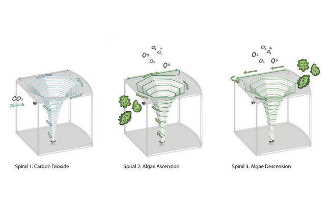 algae, algae photobioreactor, Jie Zhang, Tyler Stevermer, Selgascano, Algaevator, BoTT Lab pavilion, reader submitted content