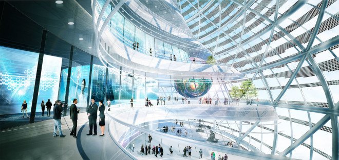 World Expo 2017, Expo City 2017, Adrian Smith + Gordon Gill Architecture, renewable energy, smart grid, green architecture, Kazakhstan Pavilion Expo 2017, solar power, wind power, water recycling, waste management system, clean energy