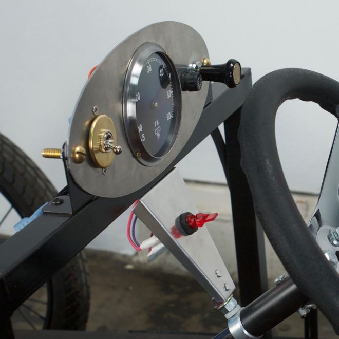Austin Boulogne, Austin Boulogne Douglas Varey, Douglas Varey, Resolute, Resolute LED, Resolute lighting, go-karts, vintage go-kart, sustainable go-kart, eco-friendly go-kart, vintage racer, eco-friendly racer, sustainable materials, eco-friendly materials, sustainable design