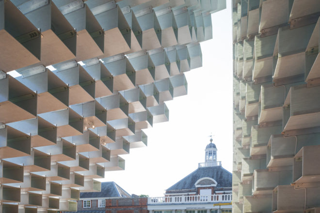 Serpentine Gallery Pavilion, Serpentine Galleries, Bjarke Ingels Group, Bjarke Ingels, architecture, design, pavilion, summer pavilion, fiberglass boxes