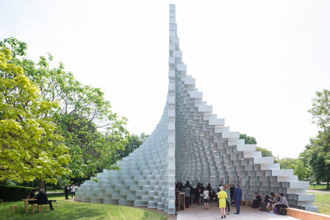 Serpentine Gallery Pavilion, Serpentine Galleries, Bjarke Ingels Group, Bjarke Ingels, architecture, design, pavilion, summer pavilion, fiberglass boxes