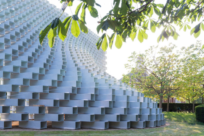 Serpentine Gallery Pavilion, Serpentine Galleries, Bjarke Ingels Group, Bjarke Ingels, architecture, design, pavilion, summer pavilion, fiberglass boxes