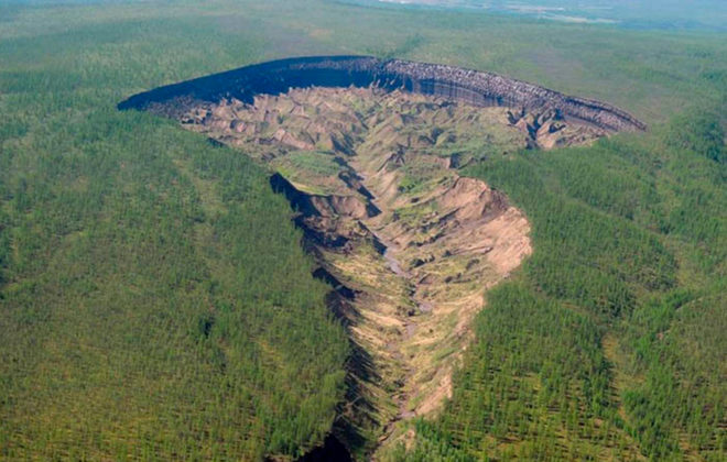siberia, russia, Batagaika Crater, Institute of Applied Ecology of the North, deforestation, crater, sinkhole, megaslump, melting permafrost