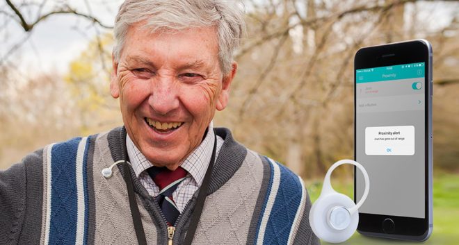 proximity button, dementia, dementia tracker, patient tracker, reader submission, dementia patient care, dementia patient technology