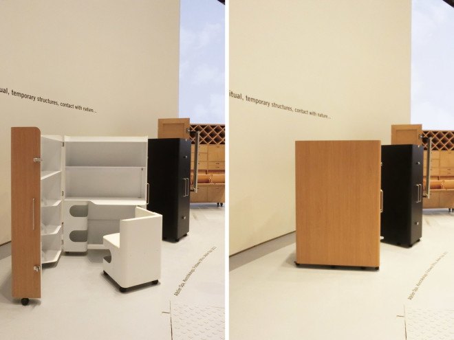 Atelier OPA, Kenchikukagu, Japanese design, transformable, transformer furniture, transformer, kitchen design, Office, cabin guest room, guest rooms, japanese architect, Japan, Tokyo, triennale di milano
