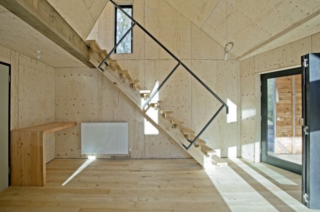 Caretaker’s House by Invisible Studio, Caretaker’s House at Hooke Park, green timber house, locally felled and sourced timber house,