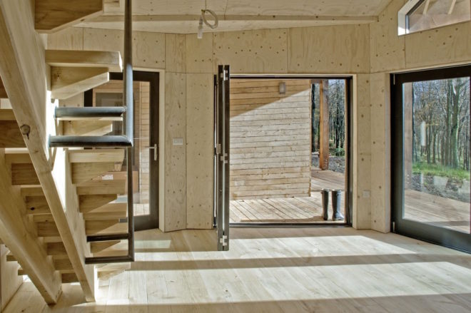 Caretaker’s House by Invisible Studio, Caretaker’s House at Hooke Park, green timber house, locally felled and sourced timber house,