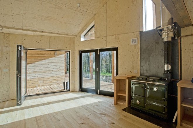 Caretaker’s House by Invisible Studio, Caretaker’s House at Hooke Park, green timber house, locally felled and sourced timber house,
