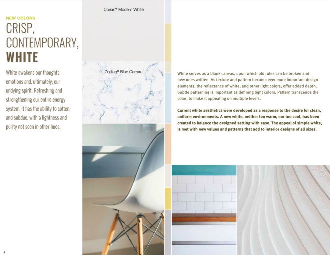 color trends, colortrends, white, clean crisp white, dupont colortrends, corian, zodiaq, countertop colortrends, countertop colors, kitchen design, interior design