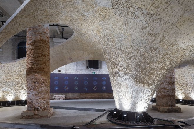 armadillo vault, eth zurich, block research group, ochsendorf dejong & block, escobedo group, wan baan, david escobedo, anna maragkoudaki, limestone, compression, free-standing structure, stone structure, venice biennale, engineering, architecture