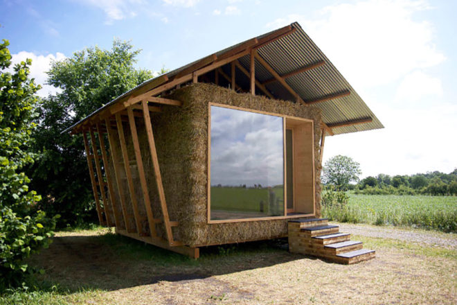 building made from straw