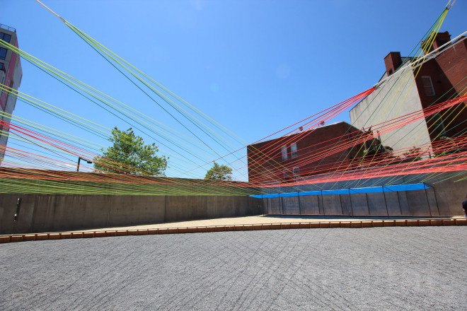 architecture MOMA, architecture nyc, art design, art intiatives, art programs nyc, Escobedo Soliz Studio, green design, MoMA, nyc architecture, The Museum of Modern Art and MoMA PS1, Weaving the Courtyard, YAP NY, YAP winner 2016, yarn art, young architects program, moma warmpu