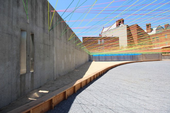 architecture MOMA, architecture nyc, art design, art intiatives, art programs nyc, Escobedo Soliz Studio, green design, MoMA, nyc architecture, The Museum of Modern Art and MoMA PS1, Weaving the Courtyard, YAP NY, YAP winner 2016, yarn art, young architects program, moma warmpu