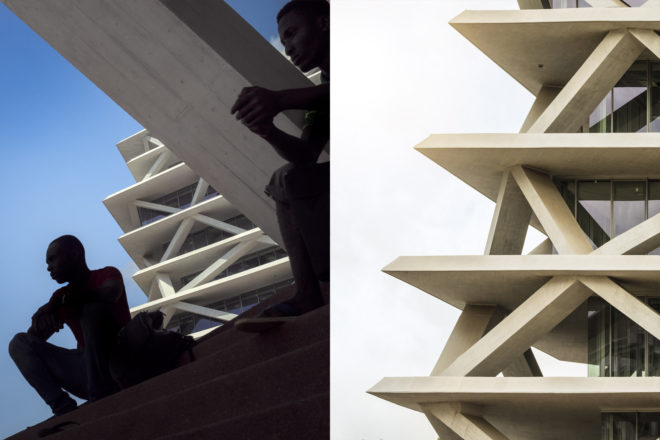 Mario Cucinella, Accra Ghana, Ghana, Africa, Africa architecture, italian architects, brise soleil, solar shading, concrete, Green Building, glazing, glazing system