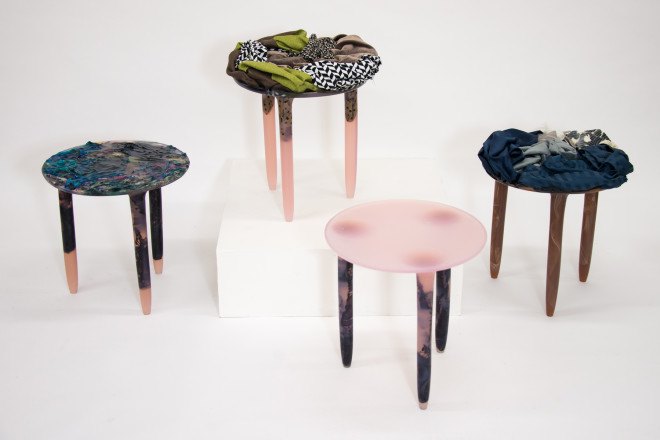 KALO, reader submitted content, resin, green furniture, upcycling, textile waste, upcycling fabric, [Fabric]ations, Ammar Kalo, [Fabric]ations by KALO, upcycled fabric in furniture, upcycled textiles, green resin furniture