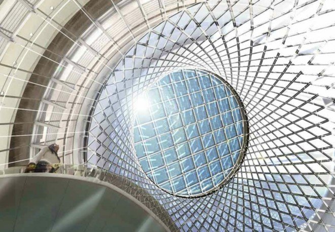 Fulton Center, leed green, sustainable building, green design, energy efficiency, leed buildings nyc, LEED Silver certification, LEED fulton center, Corbin Building, Financial District, Fulton Street Transit Center, grimshaw architects, lower manhattan, MTA, oculus, PATH Train, Subway station, arup, cable net structure, Fulton Center, Fulton Station NYC dome, glass dome Fulton Center, green architecture, green technology, grimshaw architects, skylights, sustainable architecture, fulton center opening