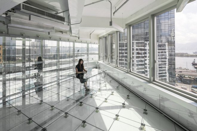 factory transformed into offices, Hong Kong glass office, full glass office building, Glass Office by MVRDV, 133 Wai Yip Street