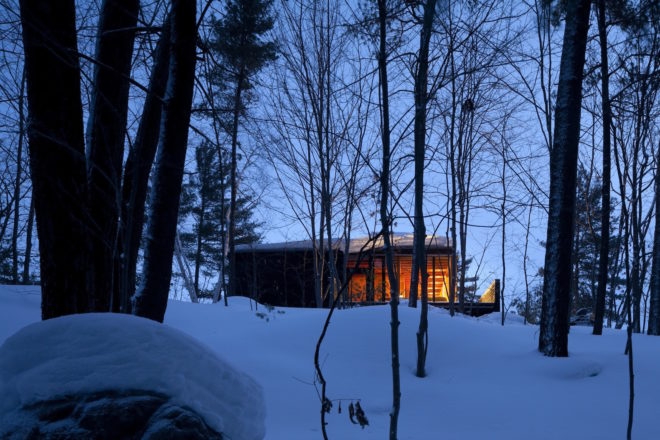 Go Home Bay Cabin by Ian MacDonald Architect, green-roofed cabin, cabins in southern Ontario, eco-friendly cabin, cabin retreat in Ontario
