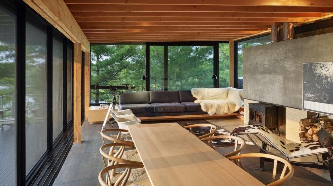 Go Home Bay Cabin by Ian MacDonald Architect, green-roofed cabin, cabins in southern Ontario, eco-friendly cabin, cabin retreat in Ontario