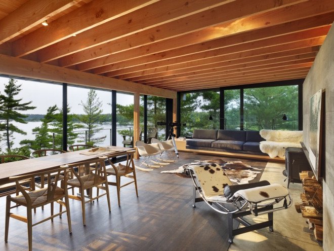 Go Home Bay Cabin by Ian MacDonald Architect, green-roofed cabin, cabins in southern Ontario, eco-friendly cabin, cabin retreat in Ontario