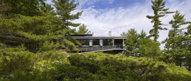 Go Home Bay Cabin by Ian MacDonald Architect, green-roofed cabin, cabins in southern Ontario, eco-friendly cabin, cabin retreat in Ontario