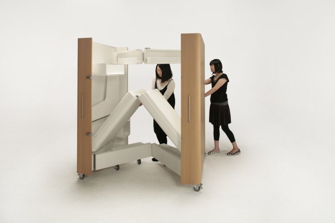 Atelier OPA, Kenchikukagu, Japanese design, transformable, transformer furniture, transformer, kitchen design, Office, cabin guest room, guest rooms, japanese architect, Japan, Tokyo, triennale di milano