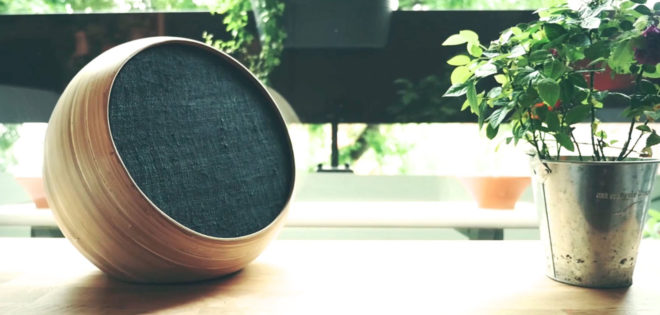 Hazang Bamboo Bluetooth Speakers, traditional manufacturing techniques, bamboo, bamboo speakers, sustainable design, local craftsmen, product design, green product, Bruno Chandon, Hautecoeur