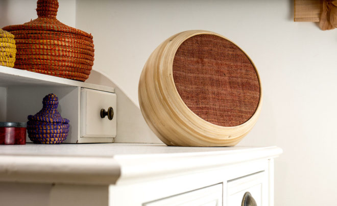 Hazang Bamboo Bluetooth Speakers, traditional manufacturing techniques, bamboo, bamboo speakers, sustainable design, local craftsmen, product design, green product, Bruno Chandon, Hautecoeur