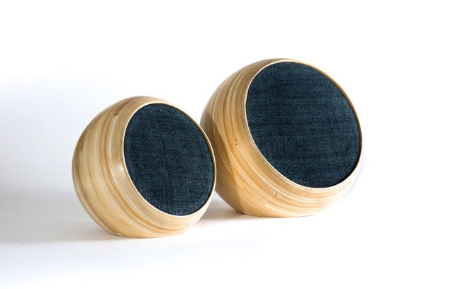 Hazang Bamboo Bluetooth Speakers, traditional manufacturing techniques, bamboo, bamboo speakers, sustainable design, local craftsmen, product design, green product, Bruno Chandon, Hautecoeur