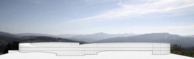 Beskid Mountain, Serpent-shaped hotel, low ecological footprint, coiling serpent hotel, Beskid Mountain Hotel, Beskidy Hotel, dd Architekci, Polish green design, timber hotel shaped like a serpent