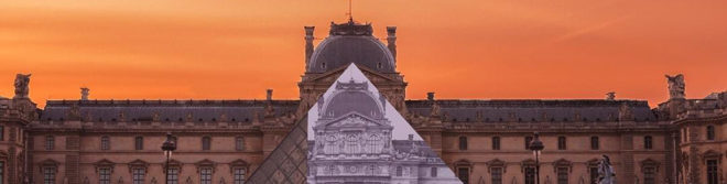 france, musee de louvre, louvre museum, jr, art installations, photography, street art, street artist jr, louvre pyramid