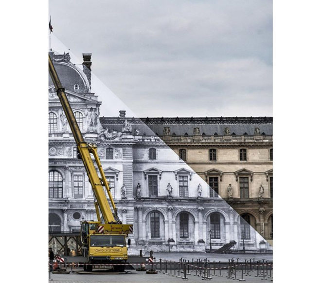 france, musee de louvre, louvre museum, jr, art installations, photography, street art, street artist jr, louvre pyramid
