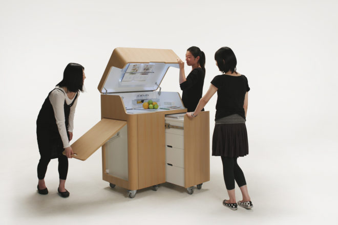 Atelier OPA, Kenchikukagu, Japanese design, transformable, transformer furniture, transformer, kitchen design, Office, cabin guest room, guest rooms, japanese architect, Japan, Tokyo, triennale di milano