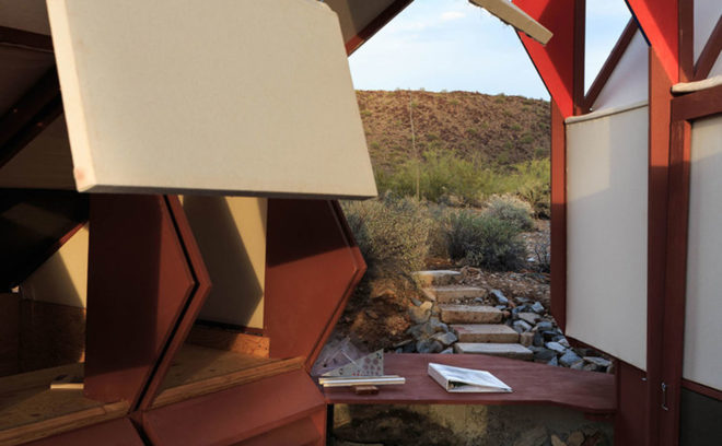 Taliesin – Frank Lloyd Wright School of Architecture, Little Shelters, Taliesin West, Frank Lloyd Wright school, temporary shelter, temporary shelter, green architecture, Taliesin West, local materials