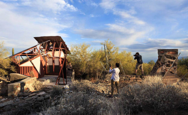 Taliesin – Frank Lloyd Wright School of Architecture, Little Shelters, Taliesin West, Frank Lloyd Wright school, temporary shelter, temporary shelter, green architecture, Taliesin West, local materials