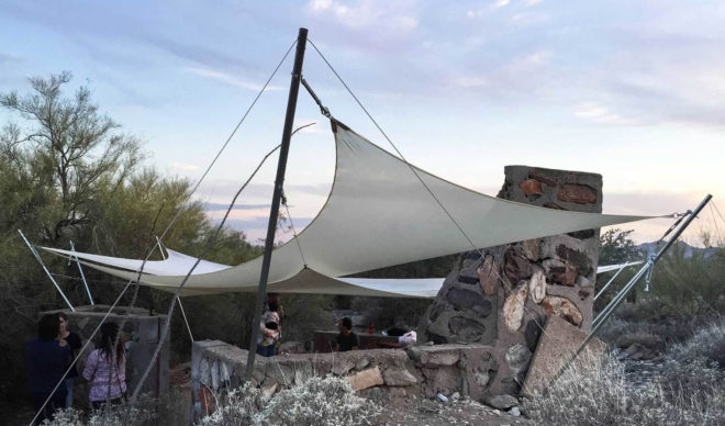Taliesin – Frank Lloyd Wright School of Architecture, Little Shelters, Taliesin West, Frank Lloyd Wright school, temporary shelter, temporary shelter, green architecture, Taliesin West, local materials