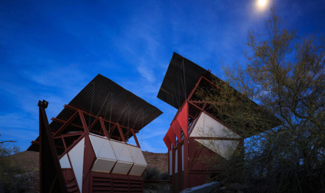 Taliesin – Frank Lloyd Wright School of Architecture, Little Shelters, Taliesin West, Frank Lloyd Wright school, temporary shelter, temporary shelter, green architecture, Taliesin West, local materials