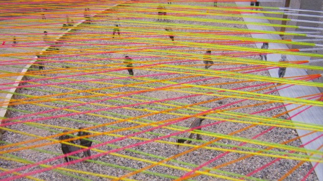 architecture MOMA, architecture nyc, art design, art intiatives, art programs nyc, Escobedo Soliz Studio, green design, MoMA, nyc architecture, The Museum of Modern Art and MoMA PS1, Weaving the Courtyard, YAP NY, YAP winner 2016, yarn art, young architects program, moma warmup