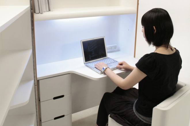 Atelier OPA, Kenchikukagu, Japanese design, transformable, transformer furniture, transformer, kitchen design, Office, cabin guest room, guest rooms, japanese architect, Japan, Tokyo, triennale di milano