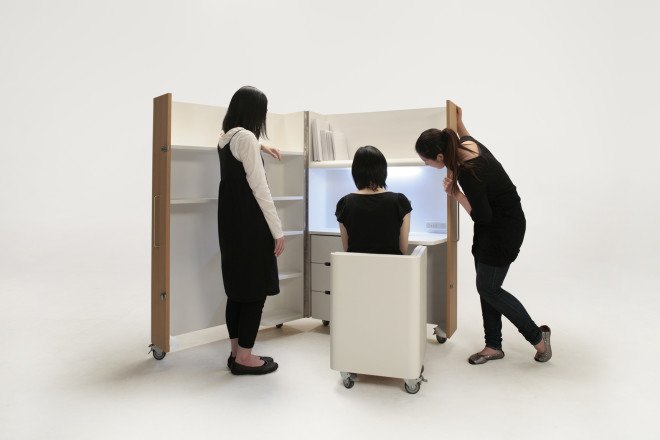 Atelier OPA, Kenchikukagu, Japanese design, transformable, transformer furniture, transformer, kitchen design, Office, cabin guest room, guest rooms, japanese architect, Japan, Tokyo, triennale di milano