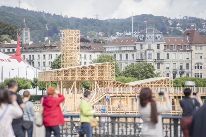 Pavilion of Reflections at Manifesta, Pavilion of Reflections by ETH Zurich, Pavilion of Reflections by Studio Tom Emerson, Lake Zurich installation, temporary pavilion in Lake Zurich