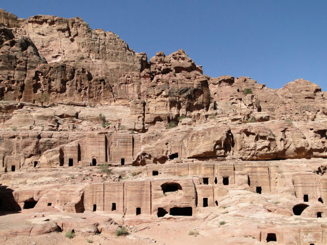 Petra, ancient city, ancient civilization, ancient, archaeology, discovery, monument, platform, Street of Facades