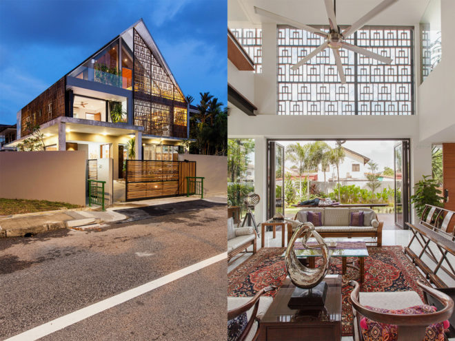 Siglap Plain by Aamer Architects, Singapore contemporary architecture, concrete and wood architecture in Singapore, naturally ventilated homes in Singapore