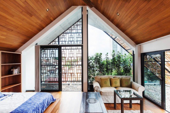 Siglap Plain by Aamer Architects, Singapore contemporary architecture, concrete and wood architecture in Singapore, naturally ventilated homes in Singapore