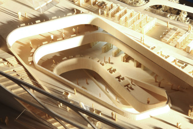 Surrey City Centre Library by Bing Thom Architects, LEED Gold Library, Surrey library, social media designed architecture, people designed architecture, modern library, eco-friendly library