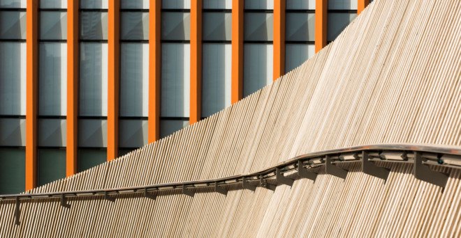 Claude Bernard overpass, DVVD, Paris, pedestrian bridge, Paris, wooden bridge, pedestrian-friendly architecture, timber bridge, green architecture, timber