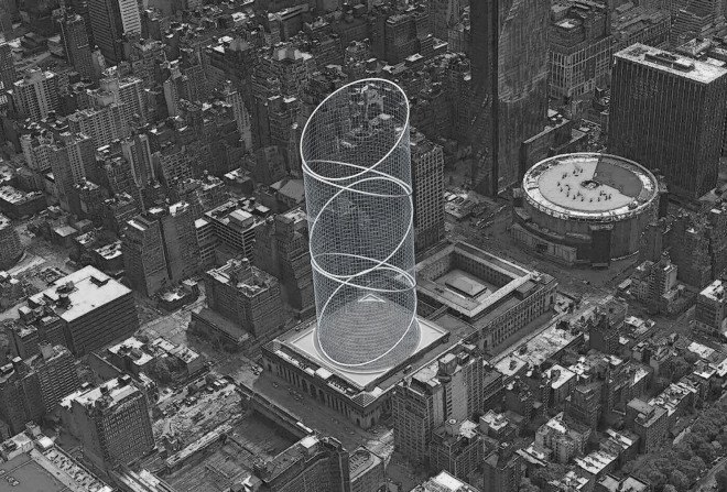 The Halo by Brooklyn Capital Partners, Penn Station amusement park, Penn Station the Halo, The Halo free fall tower, free fall ride in New York,