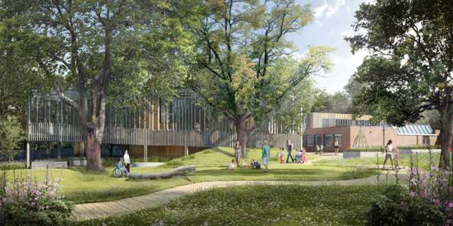 pH+ Architects, Milkshake Tree, temporary installation, London, pop-up space, green installation, London Center for Children with Cerebral Palsy (LCCCP), green design, rooftop garden, treehouse, timber